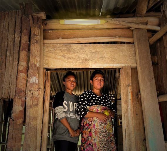 Solar lighting off-grid home